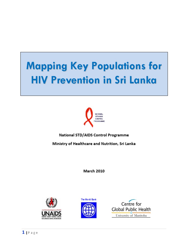 Mapping Key Populations For HIV Prevention in Sri LAnka PDF Hiv