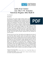 Aftermath of An Unwise Decision: The U.N. Terrorist Sanctions Regime After Kadi II