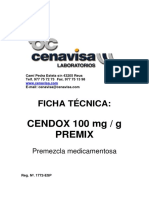 Ficha Tecnica Cendox 100 MG-G Premix