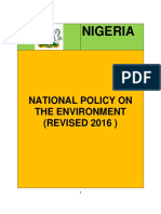 Revised National Policy On The Environment Final Draft