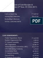 Statement of Cash Receipts & Disbursements (2 Sem. SY 2016-2017)