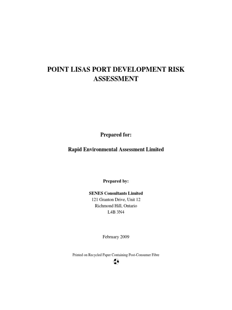 Point Lisas Port Risk Assessment Report | PDF | Dredging | Traffic ...