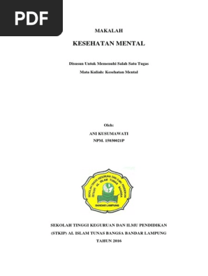 Makalah Kesehatan Mental Pdf