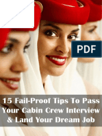 15 Fail Proof Tips To Pass Your Cabin Crew Interview Land Your Dream Job Cabin Crew Excellence Ebook PDF