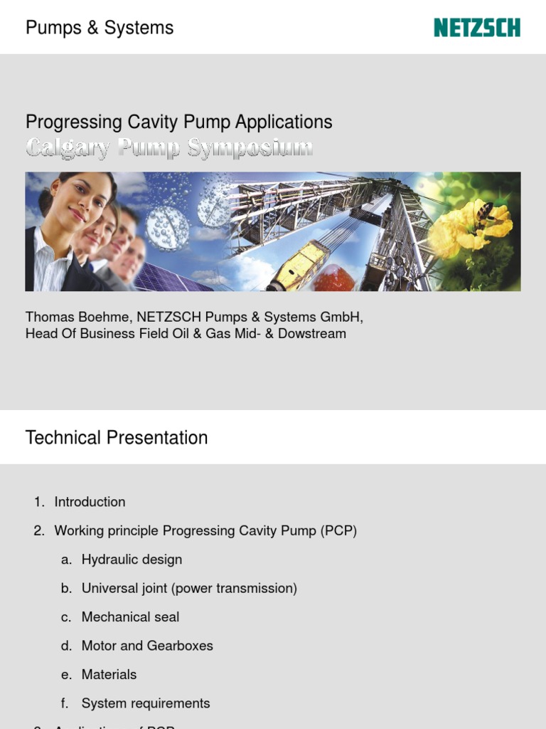 Progressing Cavity Pump Applications Pdf Pump Transmission