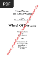 Pirates of The Caribbean Wheel of Fortune" (Hans Zimmer) Arr. Adrian Wagner - Brass Quintet (Sheet Music) Arrangement