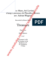 Pop Treasure" (Bruno Mars) Arr. Adrian Wagner - Brass Quintet (Sheet Music) Arrangement