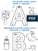 Abecedario Grafomotor para Colorear y Repasar PDF