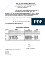 Routine For Special Examinations