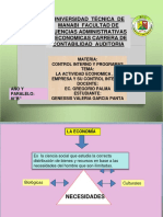 La Actividad Económica y La Empresa Control Interno DIAPOS CARRERA