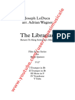 The Librarian" The Librarian: Return To King Solomon's Mines (Joseph LoDuca) Arr. Adrian Wagner - Brass Quintet (Sheet Music) Arrangement