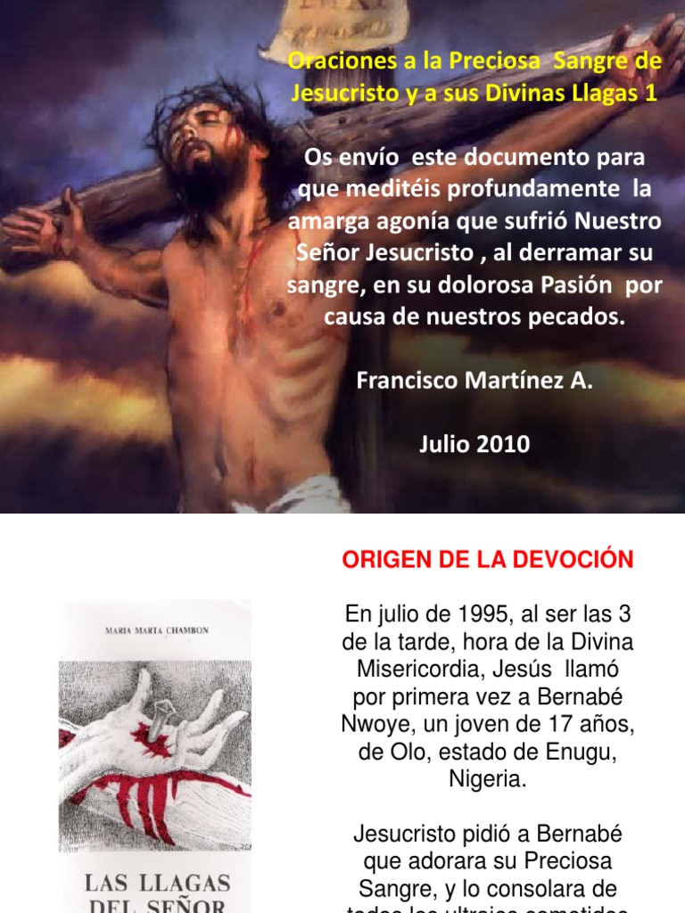 Oraciones a la Preciosa Sangre de Cristo | PDF | Rosario | Oración