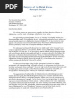 4 Veterans in Congress write to Secretary Mattis expressing “grave concerns about the direction of the war in Afghanistan”