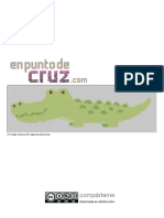 5009 Patron Punto de Cruz Gratis Cocodrilo