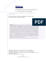 Association Between Resilience and Quality of Life Related to Oral Health in the Elderly