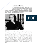 Biografia de Gabriela Mistral. 5 Año Básico.