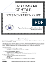 CHICAGO MANUAL OF STYLE DOCUMENTATION GUIDE