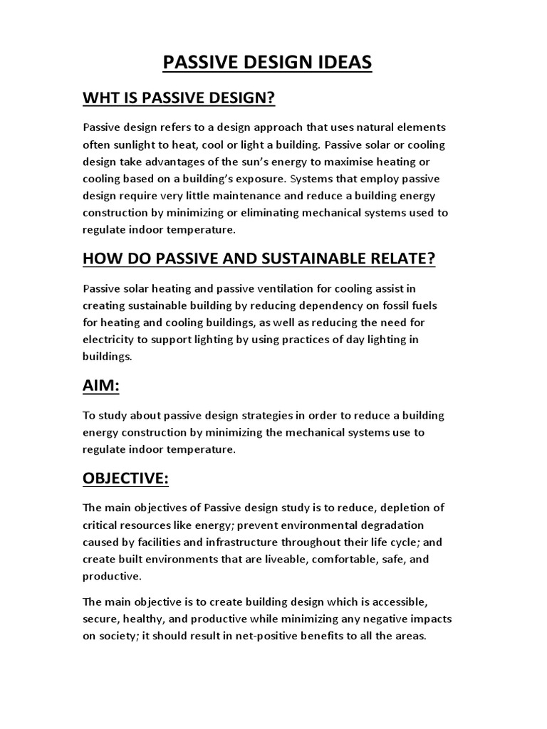 Passive Design Strategies for Sustainable Buildings | PDF | Art | Computers