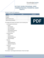 Active Directory Audit Workprogram - User Admin - Power Users