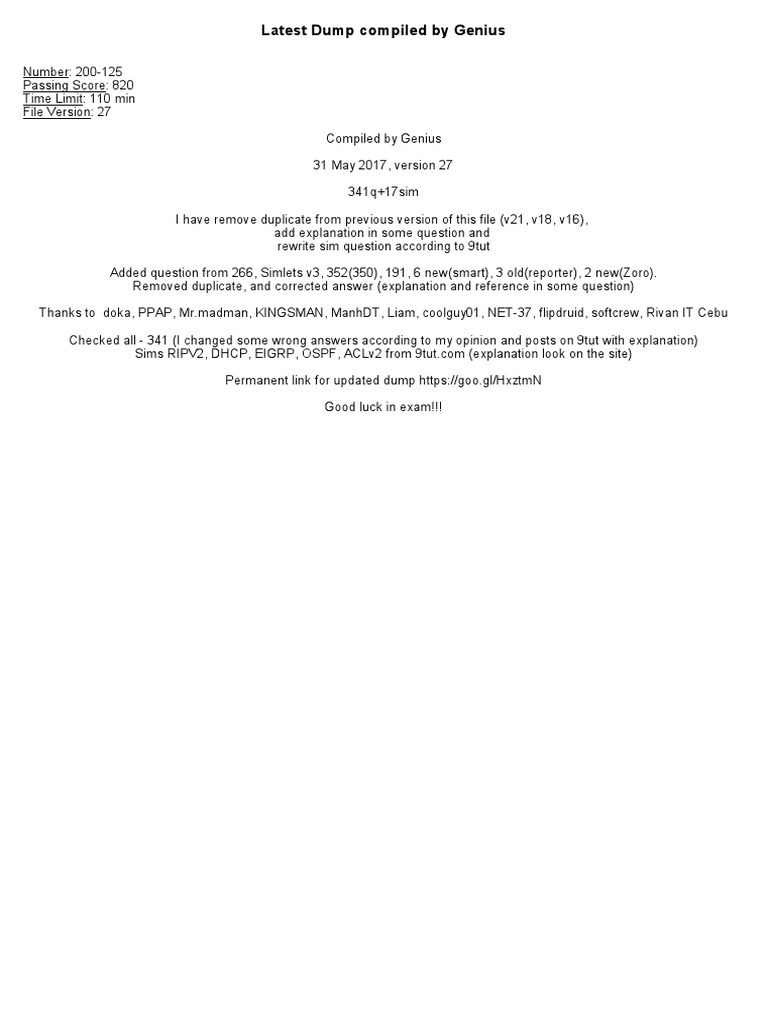 Latest Dump Compiled by Genius PDF | PDF | I Pv6 | Ip Address