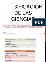 Clasificación de Las Ciencias