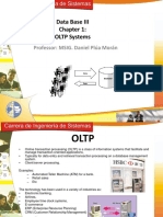 Data Base III OLTP Systems: Professor: MSIG. Daniel Plúa Morán