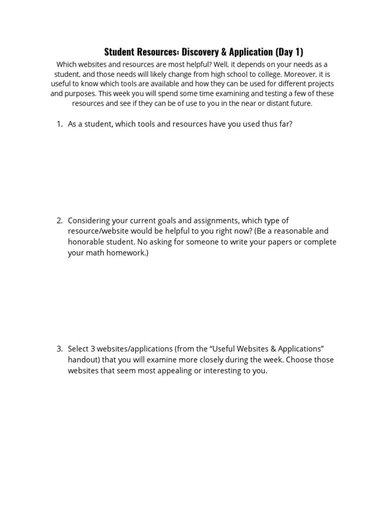 Essential Student Resources Guide | PDF | Career & Growth