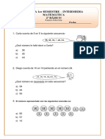 Prueba Intermedia Semestral Matematica 2° Basico