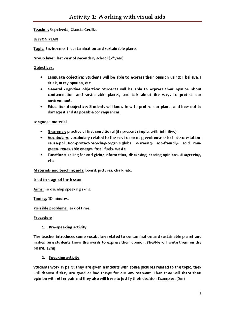 Environmental Lesson Plan SEO | PDF | Vocabulary | Global Warming