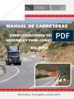 Manual de Carreteras Especificaciones Tecnicas Generales para Construcción EG 2013 Versión Revisada JULIO 2013-1-1