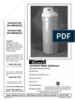 WaterSoftner UltraSoft 425 480 - Manual PDF