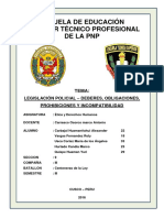 Monografia de Legislación Policial - Deberes, Obligaciones, Prohibiciones y Incompatibilidad