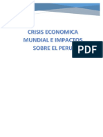 Crisis Economica Mundial e Impactos Sobre El Peru