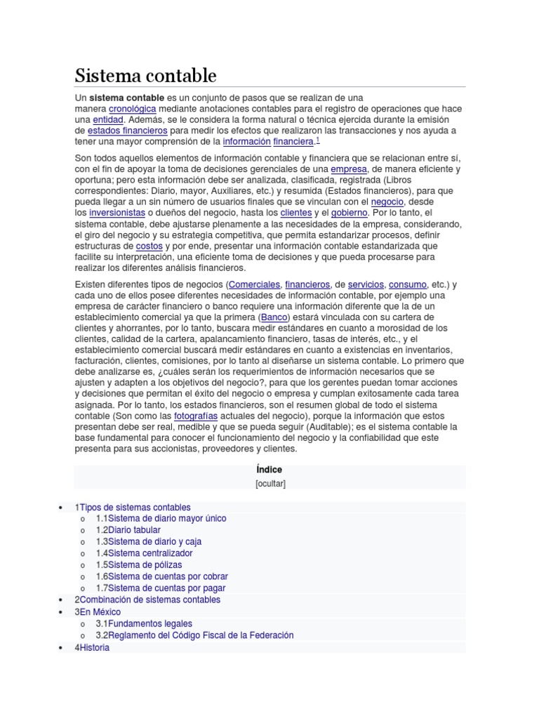 Sistema contable y toma de decisiones | PDF | Contabilidad | Toma de ...