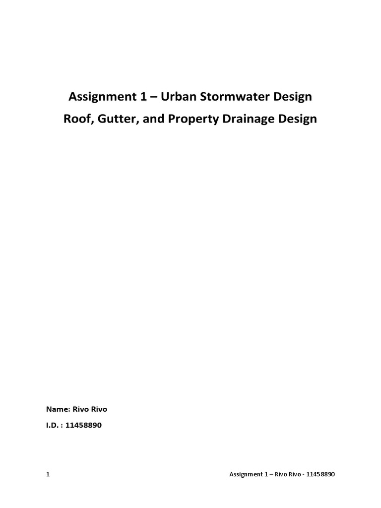 Roof and Gutter Design | PDF