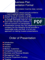 Business Plan Presentation Format - Chapter 03
