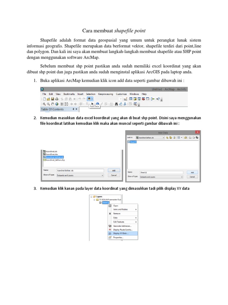 Cara Membuat Shapefile Point | PDF