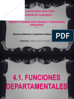 Funciones Departamentales y Sistema de Contabilidad