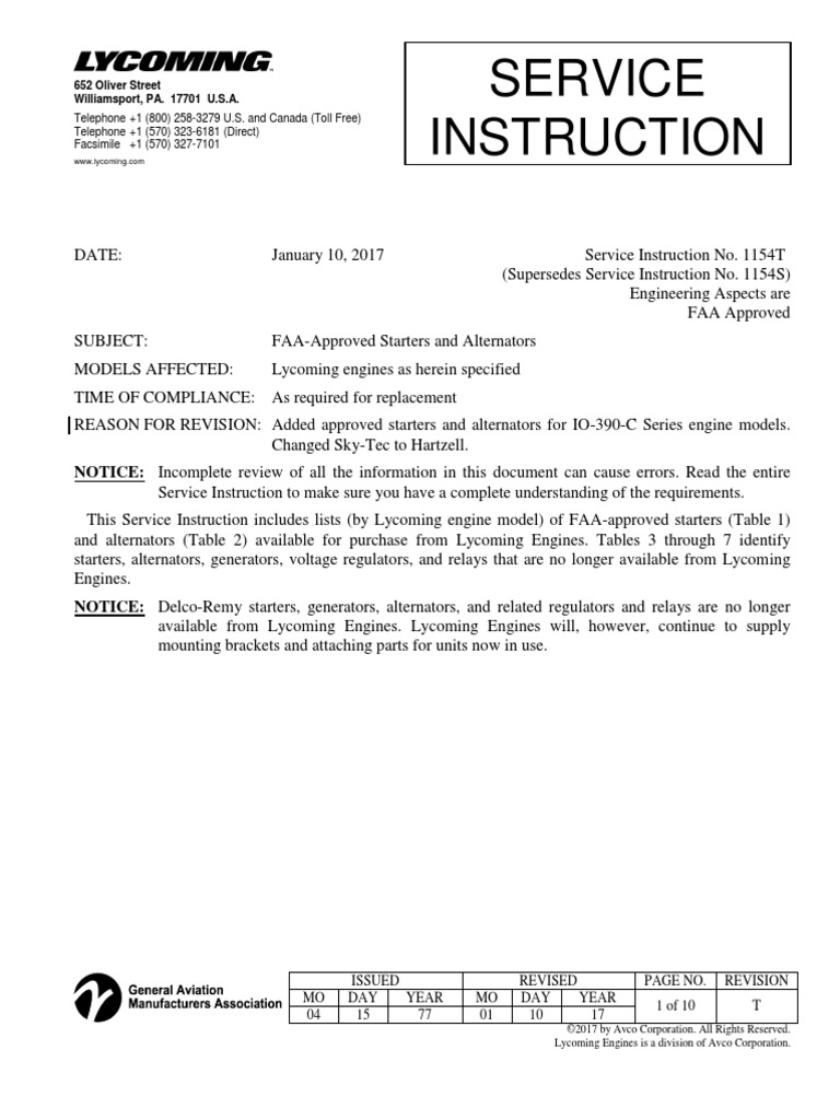 SI 1154T Approved Starters and Alternators PDF Electricity Machines