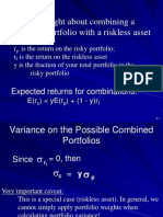 Last Time We Thought About Combining A Risky Portfolio With A Riskless Asset