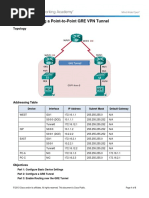 7.2.2.5 Lab - Configuring A Point-To-Point GRE VPN Tunnel