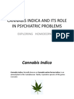 Cannabis Indica and Its Role in Psychiatric Problems 