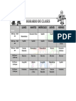 Horario de Clases