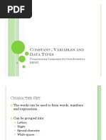 2 - Constant _ Variables and Data Types