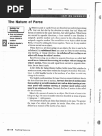 The Nature of Force Worksheet PDF