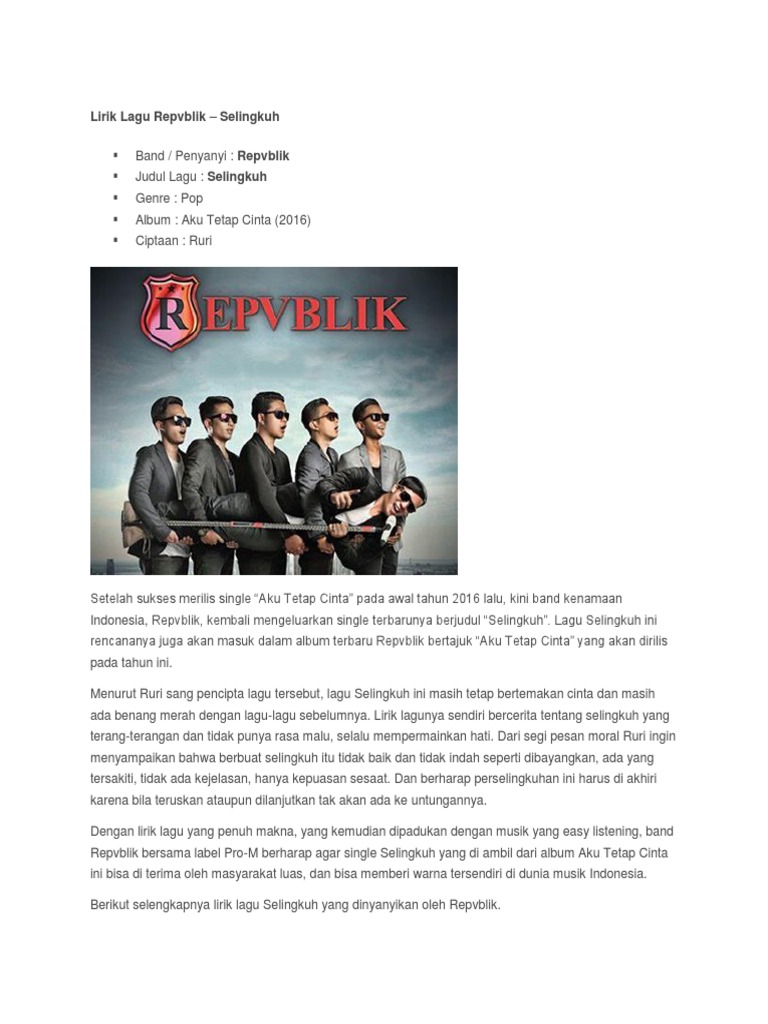 Lagu Repvblik Aku Tetap Cinta For Android Apk Download