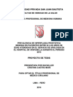 Prevalencia de HBP en pacientes de 50 a 80 años