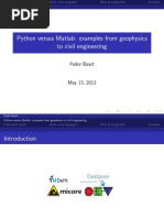 Python Versus Matlab: Examples in Civil Engineering