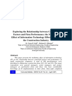 Exploring The Relationship Between Contextual Factors and Firm Performance The Mediating Effect of Information Technology Effectiveness On The Construction Industry