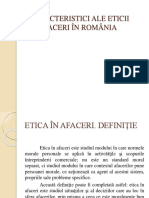 Caracteristici Ale Eticii În Afaceri În România
